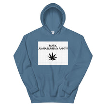 Load image into Gallery viewer, Mary, Juana numb my pain???: Unisex Hoodie
